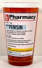 Penisin Prescription Bottle Pint Glass     Funny Adult Novelty Gag Gift For Him Or