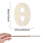 Large Wooden Greek Letters 12 Inch  Wood Letter    Theta Unfinished Alphabet     