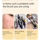 Professional 5-piece Makeup Brush Set With Travel Case Vegan