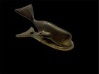 Vintage Brass Whale Note Paper Letter Holder Spring Loaded Clip Or Hook
