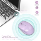 Wireless Mouse For Laptop Ergonomic Computer Cordless Mice Portable Silent Op   