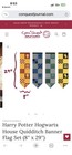 Harry Potter Hogwarts House Quidditch Banner Flag Set 8  X 29  Wizard Classroom   