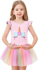 Unicorn Ballet Leotard With Tutu Skirt For Toddler Girls Dance Outfit