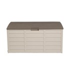 75gal Uv Resistant Resin Deck Outdoor Garden Storage Box For Patio Cushions Tool