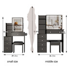 29 2 small Size Left Bedside Cabinet Vanity Table   Cushioned Stool 2 Ac 2 Usb P