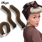 Heatless Curls Overnight Hair Curlers Rollers Set Long Hair Blowout Soft Rod New