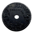 Missouri Sales Tax Receipt 5 Mills Zinc Mo-s9 Tc-89080
