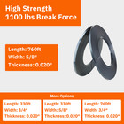 Rockcub Heavy-duty Steel Strapping 5 8  X 0 02  X 330   1100 Lbs Break Strength