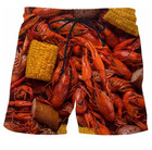 Funny Food Print Men s Swim Trunks Novelty Beach Shorts Summer Vacation Gag Gift