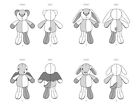 Sewing Pattern Sew 14  Stuffed Toy Soft Animal Teddy Bear Dog Dragon Bunny 8470