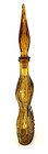 Empoli Bottle Amber Italian Glass Genie Hour Glass Figure Grapes Mcm 18 