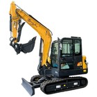 6 Ton Mini Excavator Kubota Diesel Engine Tracked Digger W 7in Hd Touch Screen