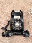 Vintage Itt Rotary Desk Phone Black     Tested   Works 