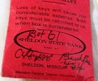 Vintage Mosler Safe Deposit Box Key W  Envelope From Sheldon Mo  State Bank
