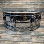 Ludwig 14x5 Metal Snare Drum Black And White Badge- Fast Shipping