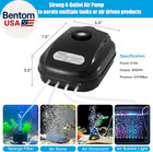 Aquarium Air Pump 300gph  For Up To 200 Gallon Fish Tank  Powerful Hydroponic Ae