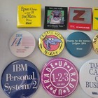Vintage Ibm Computer Software Buttons Lot Advertising 1990s Windows