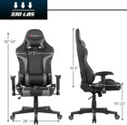 Gaming Chair - Office Chair Computer Gaming Racing Chair With Lumbar Massager Su
