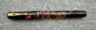 Vintage Restored Bulb Fill Eagle Fountain Pen - Arrow Clip Burgundy Black Marble