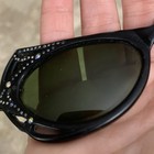 Vintage Sunglasses 1950   s Black Rhinestone Cat Eye Glasses Rockabilly 1960s 50s 