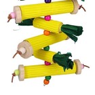 Bird Toy With Wood Beads Parrot Cage Bite Toy For Budgies Macaws Parrots