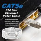 Cat5e Ethernet Patch Cable Rj-45 Network Cord White 25ft-200ft Multipack Lot