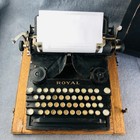 Antique Royal Standard Flatbed Model 1 Typewriter Patented 1909 W  Rare Tin Case