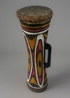 Vintage Wood Carved Papua New Guinea Snakeskin Kundu Drum Oceanic Tribal Art