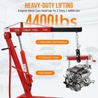 2 Ton Folding Engine Hoist Hydraulic Cherry Picker Shop Crane Hoist Lift 4400lbs