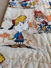 Charlie Brown Snoopy Baseball 60s 70s Sleeping Bag Metal Zipper 32x74  Vintage