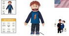 25    Tommy Peach Boy Puppet - Lightweight Full Body Ventriloquist Doll For Kids