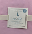 Pottery Barn Kids Girls Organic Solid Duvet One Size Light Pink Toddler  q53n