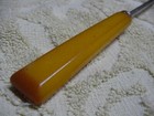 Vintage Long Butterscotch Bakelite  Iced Tea cocktail bar stirring Spoon  heart 