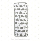 Spasilk Baby 3 Pack 100  Cotton Burp Cloths For Newborn Boys And Gray Animals 