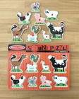 Melissa   Doug Farm Animals Sound Puzzle Wooden 8 Piece Peg Puzzle Tested