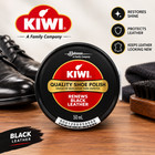 Kiwi Original Black Leather Renews   Protects Shiny Shoe Polish 50g 1 76oz New