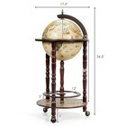 17  Wood Globe Wine Bar Stand 16th Century Italian Rack Liquor Bottle Shelf Cart