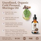 Organic Cold-pressed Moringa Oil 100  Raw Pure Skin Hair Face Nails Moisturizer
