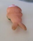 Vintage Celluloid Plastic Pink Bunny Rabbit With Carrot Hong Kong No  G48a