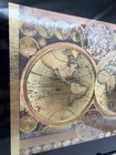 Planisphaerium Terrestre Framed Gold Foil Old World Map - Peter Schenk The Elder