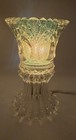 Vintage Style Pressed Glass Night Light Lamp Green Aqua Dimmable Boudoir Accent