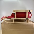 L l  Bean Kids Children Wood Pull Sled And Red Cushion Set Small Llbean - New   