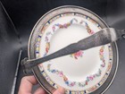      Shreve   Co  Sterling Silver Rim   Handle Minton Rose Porcelain Plate Signed