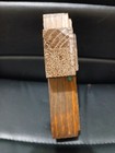 Vtg Wooden   Metal Christian Cross Folk Art Silver Tin Blue Jewel 6 5  Wall Clip