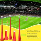 Vuvuzela Stadium Horn  1 Pack Red 24 Inch Collapsible Soccer Horn  Loud Abs Part