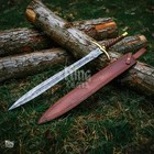 Hand Forged Medieval Style Full Tang Battle Ready Damascus Sword  Tariff Free 