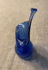 Vintage Glass Cobalt Blue Jack In The Pulpit Vase Studio Art 8  Pontil Mark