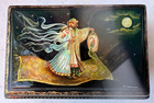 Vintage Fedoskino Russian Lacquer Box 5 3 4 x3 1 2  Hand Painted 6 x5  Bottom