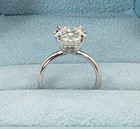 3 00 Carat F Vvs2 Oval Lab Grown Diamond Ring 14k White Gold Igi Certified