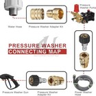 9pc Pressure Washer Adapter Set Quick Disconnect Kit M22 Swivel To 3 8   Connect